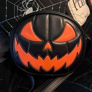 Love Pain and Stitches Pumpkin Kult Crossbody Bag